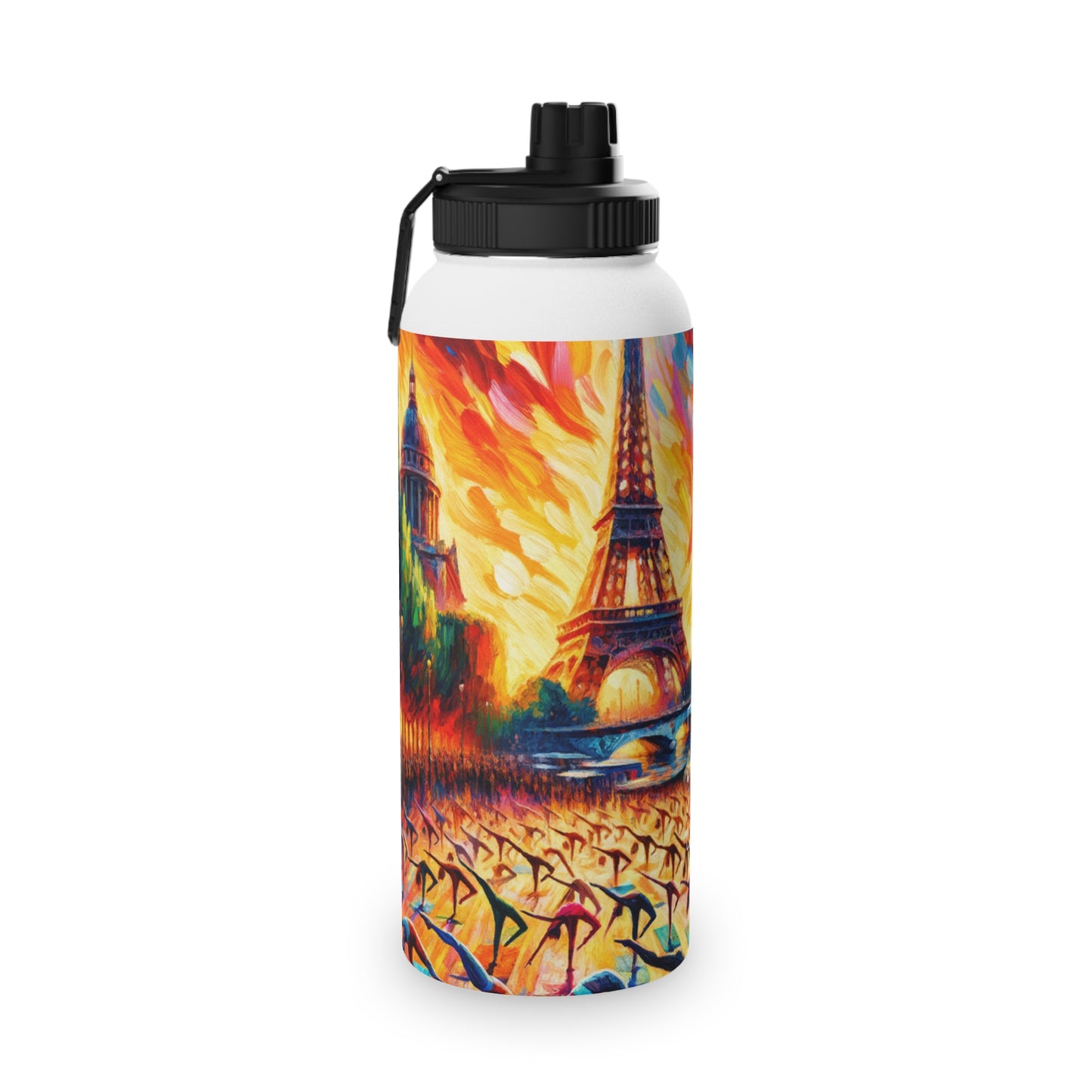 Parisian Yoga Chic - Sports Water Bottle