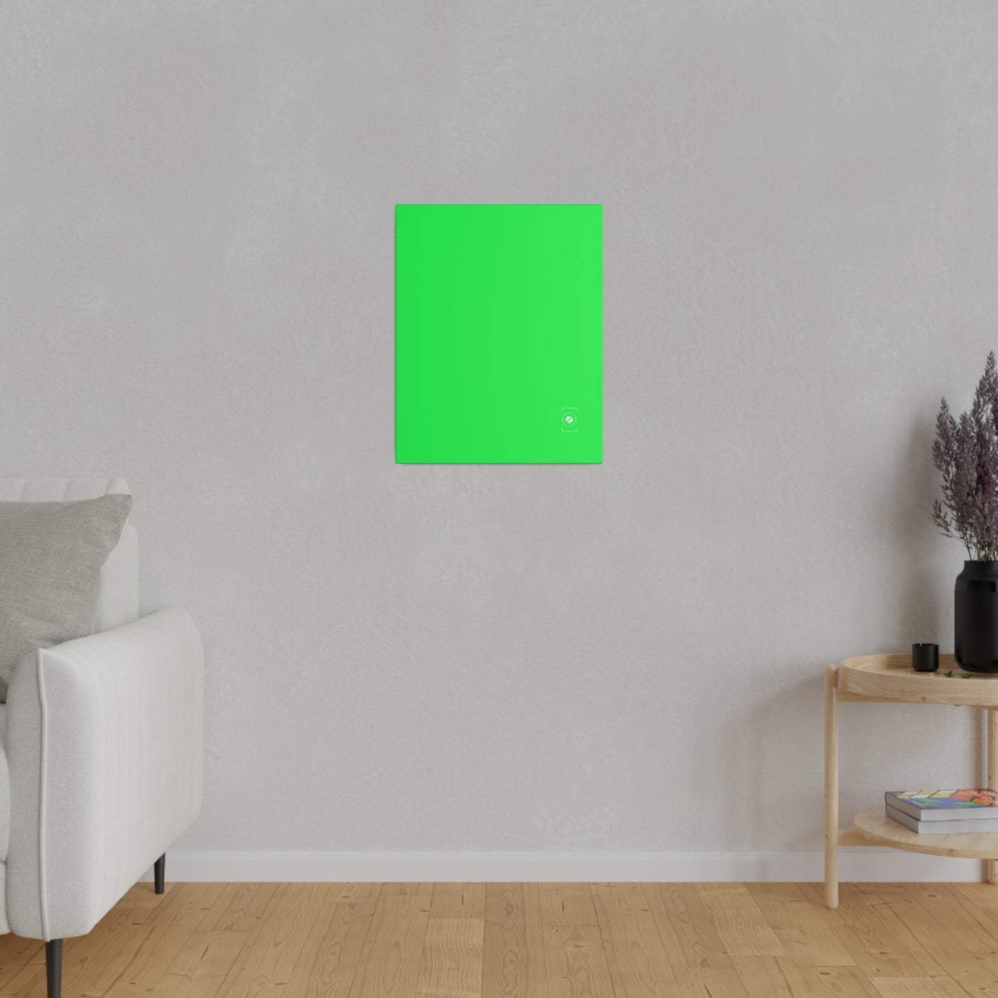 #0FFF50 Neon Green - Art Print Canvas