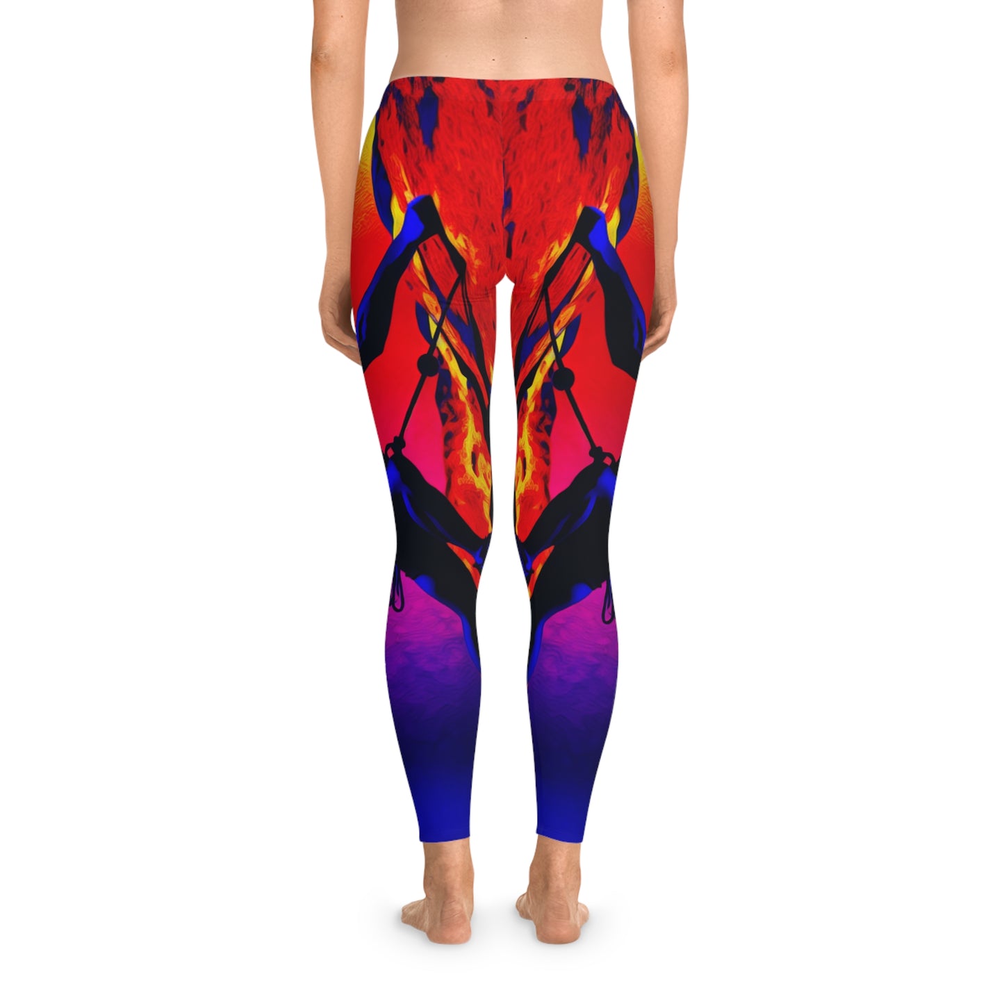 "Technicolour Ascent: The Digital Highline" - Unisex Tights