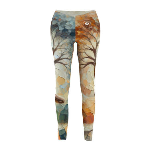 "Stability in Surrender: Vrikshasana in Harmony with Earth" - Casual Leggings