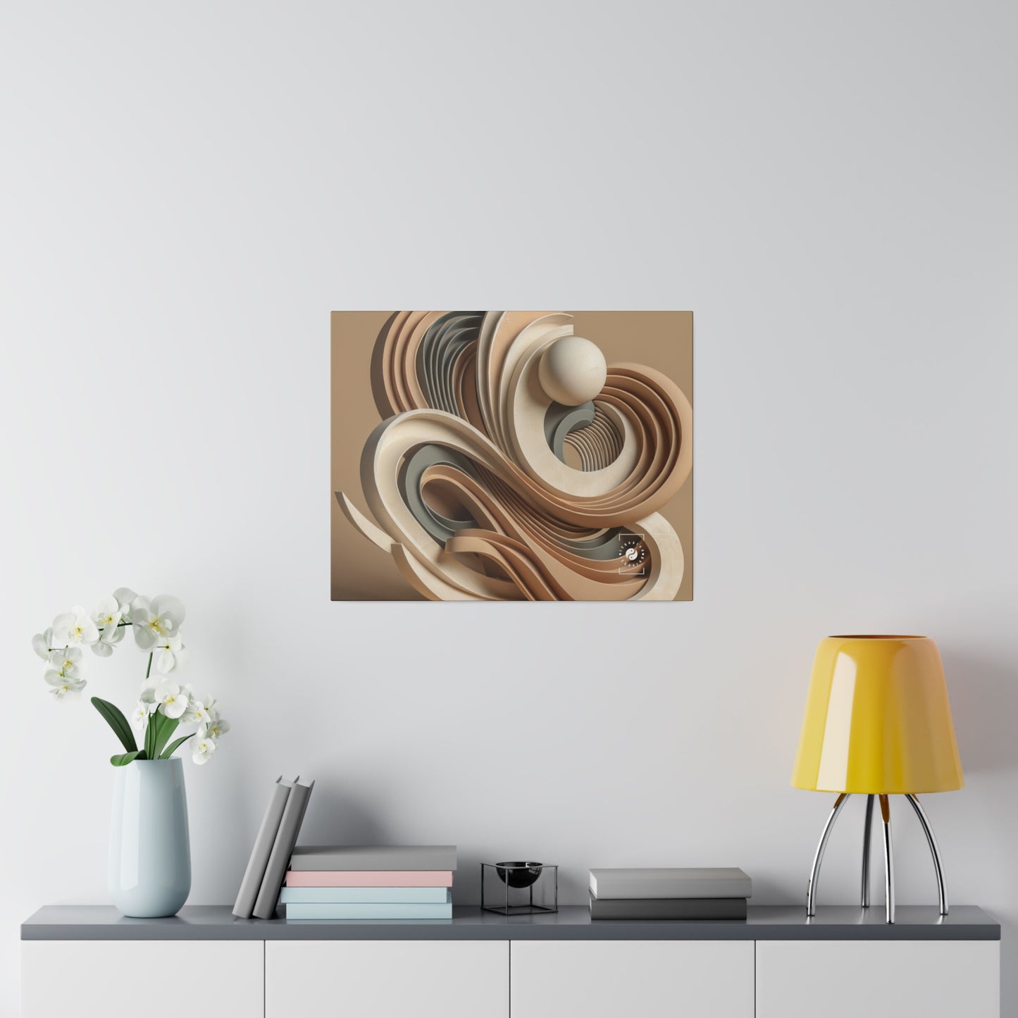 "Hepworth Hues: An Earth Tone Symphony" - Art Print Canvas