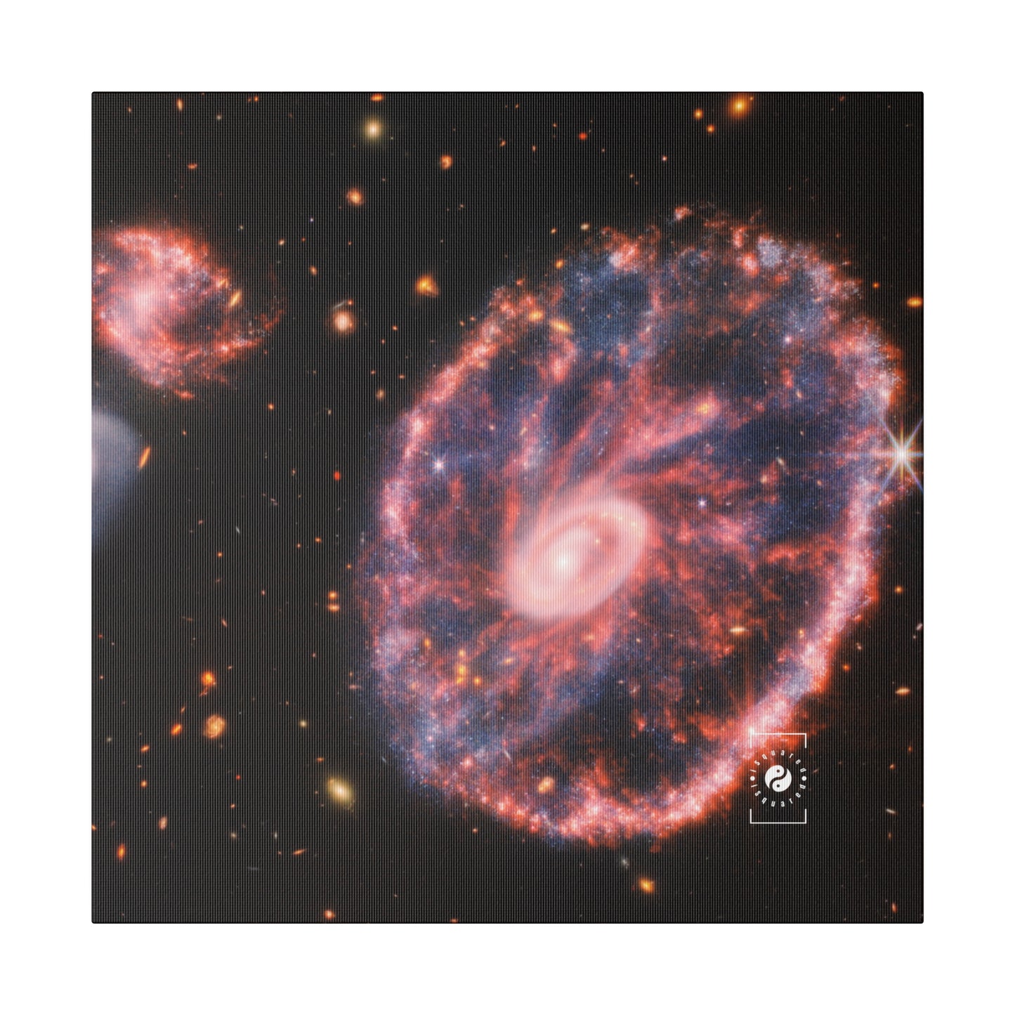 Cartwheel Galaxy (NIRCam and MIRI Composite Image) - Art Print Canvas