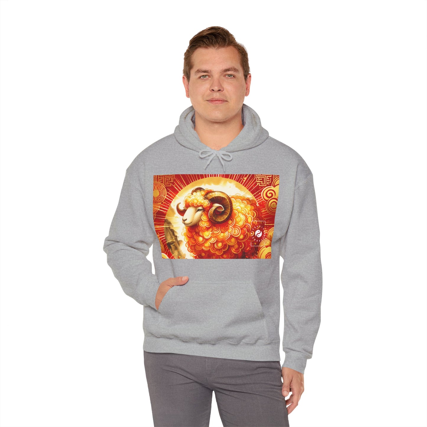 "Auspicious Gold of Divine Ewe: A Lunar New Year Revelry" - Hoodie