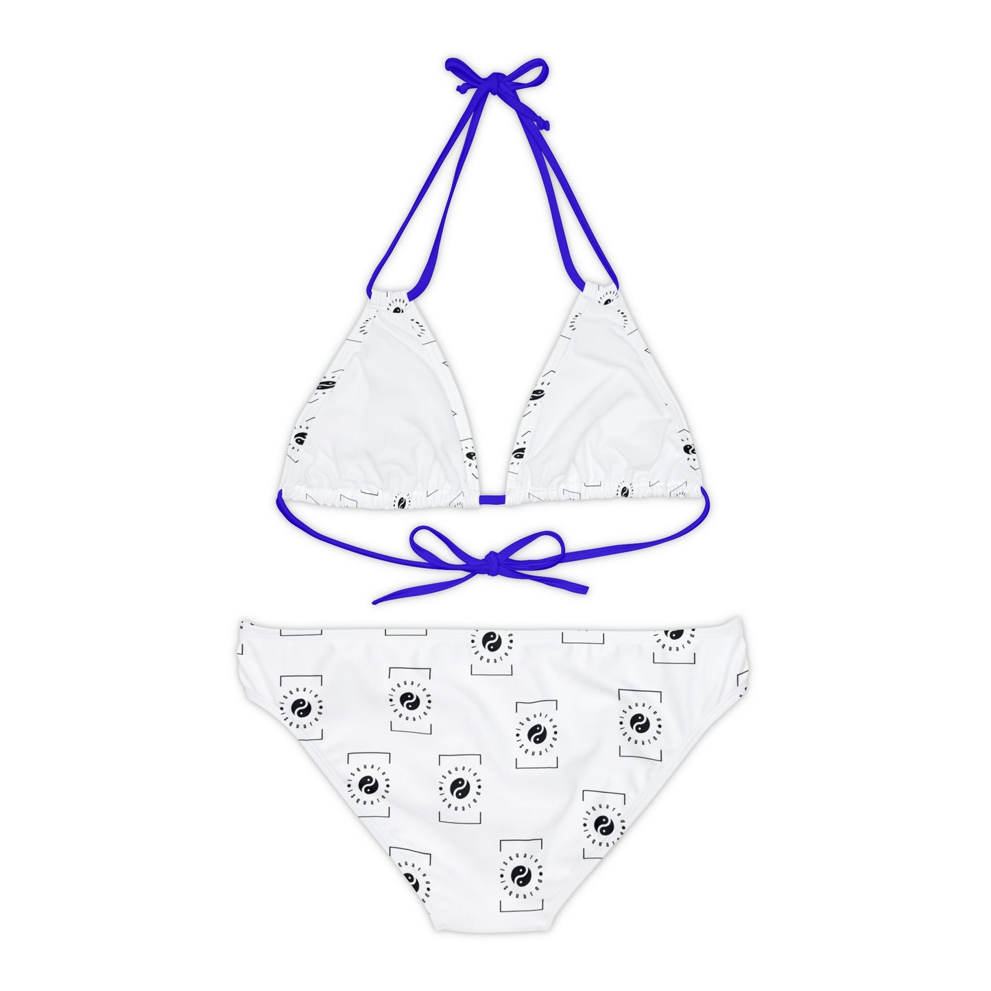 white iSquared Yoga - Lace-up Bikini Set