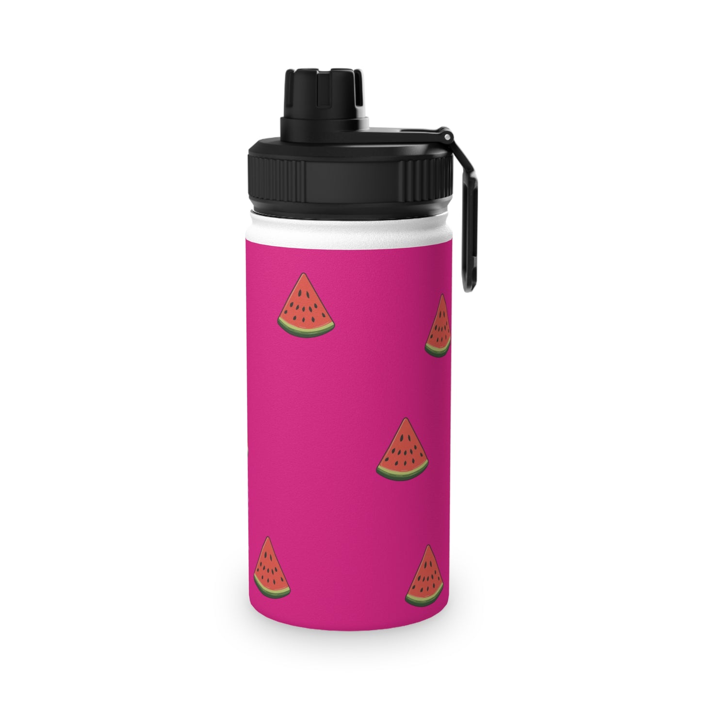 #DF0086 Pink + Watermelon - Sports Water Bottle