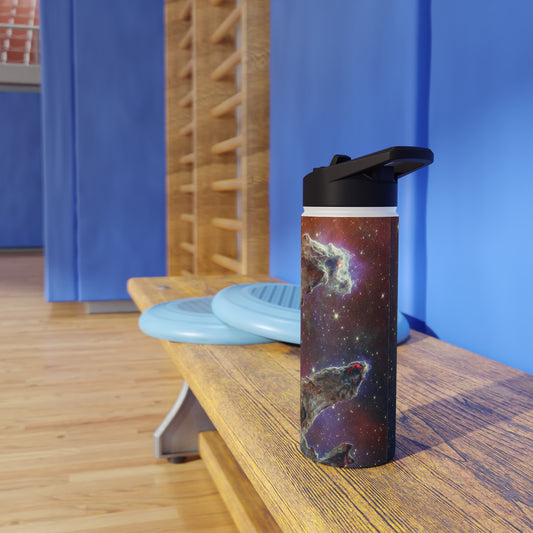 Pillars of Creation (NIRCam and MIRI Composite Image) - JWST Collection - Water Bottle