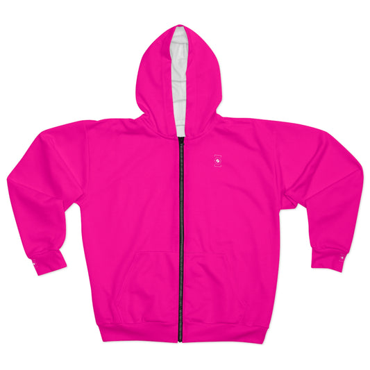 #FF0099 Sharp Pink - Zip Hoodie