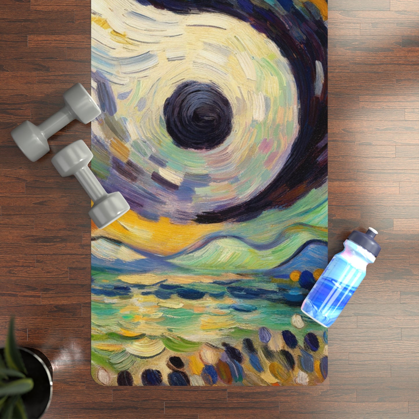 "Spectral Duality: An Impressionist Balance" - Yoga Mat