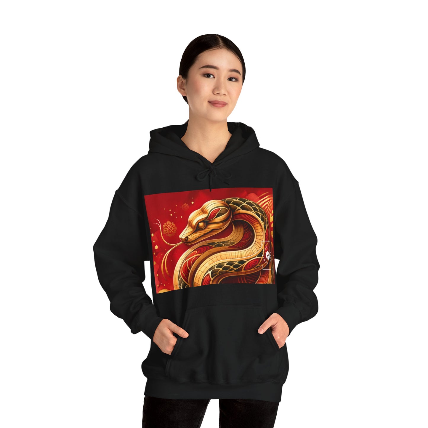 "Crimson Serenity: The Golden Snake" - Hoodie