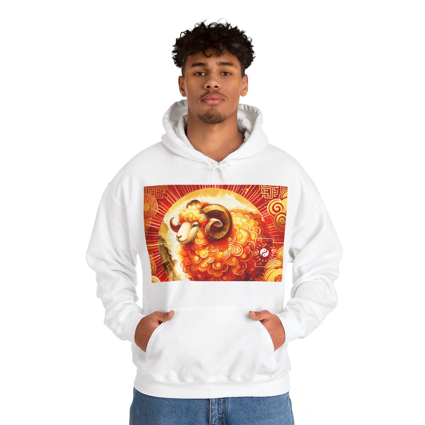 "Auspicious Gold of Divine Ewe: A Lunar New Year Revelry" - Hoodie