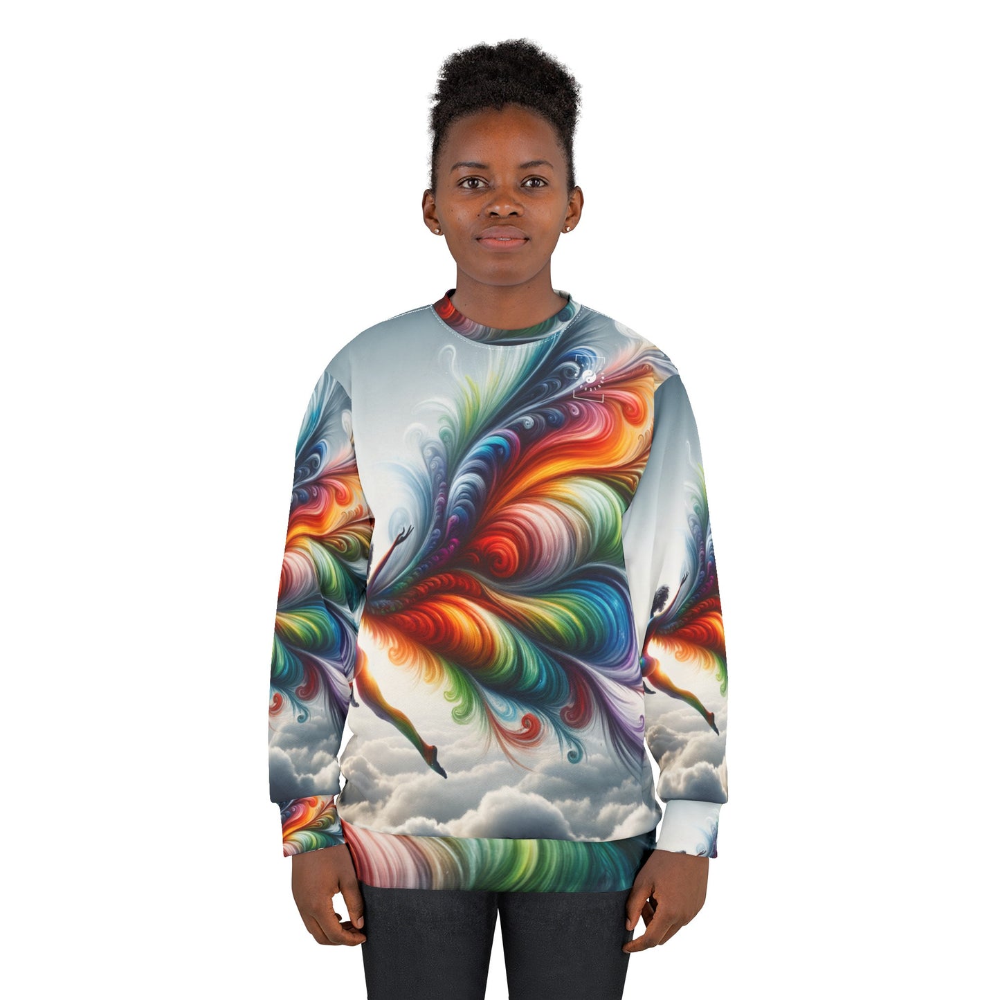 « Le vol arc-en-ciel de Yogini » - Sweat-shirt unisexe