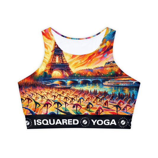 Parisian Yoga Chic - Lined & Padded Sports Bra