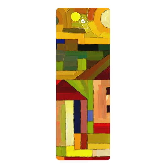 "Earthen Adobes in Hues of Hundertwasser" - Yoga Mat