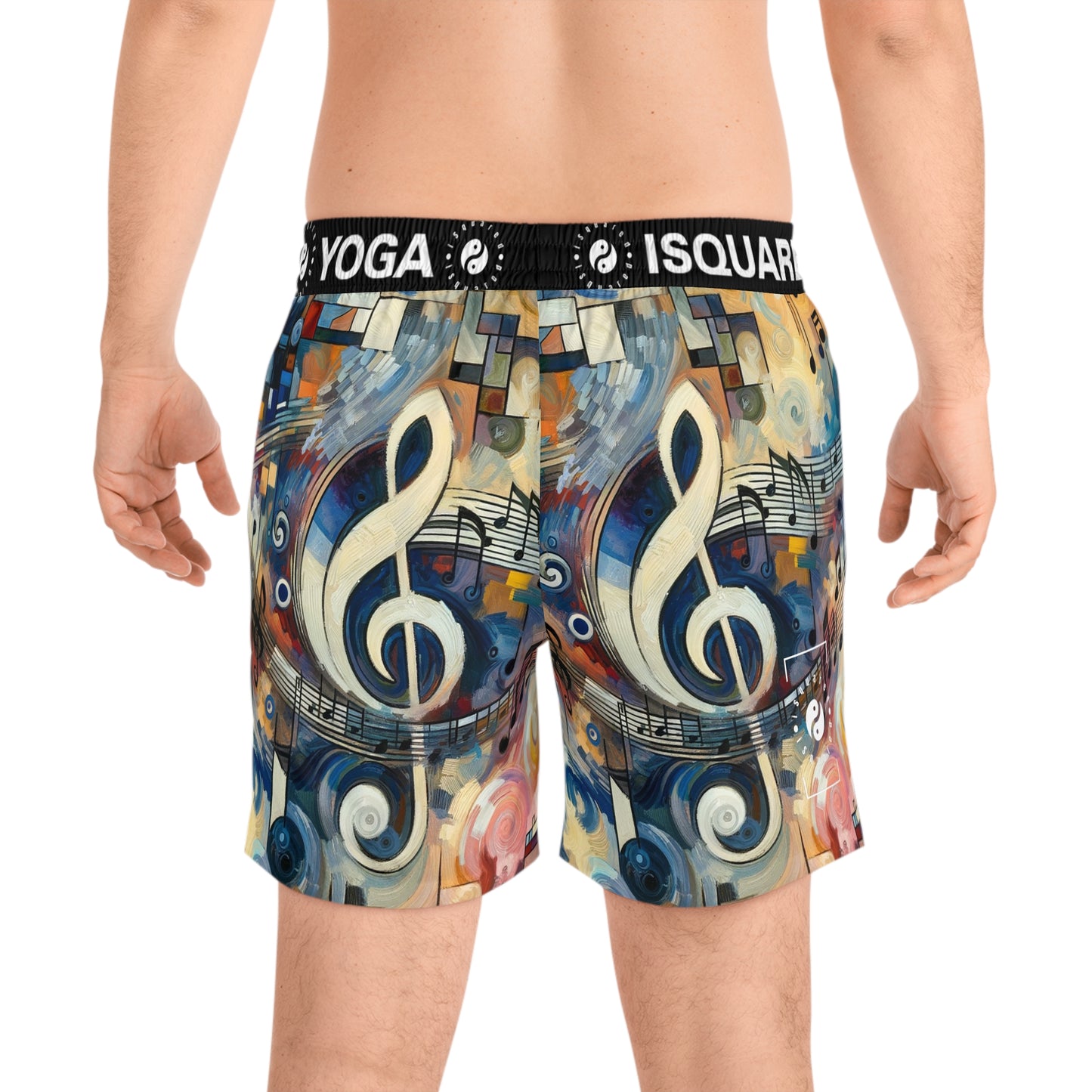 "Abstraction mélodique : la Symphonie de Kandinsky" - Short de bain (mi-long) pour homme