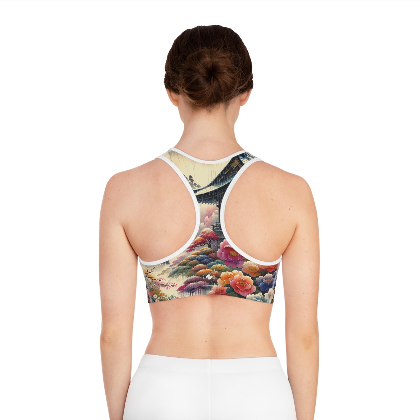 "Rain-drenched Sakura Spectrum" - High Performance Sports Bra