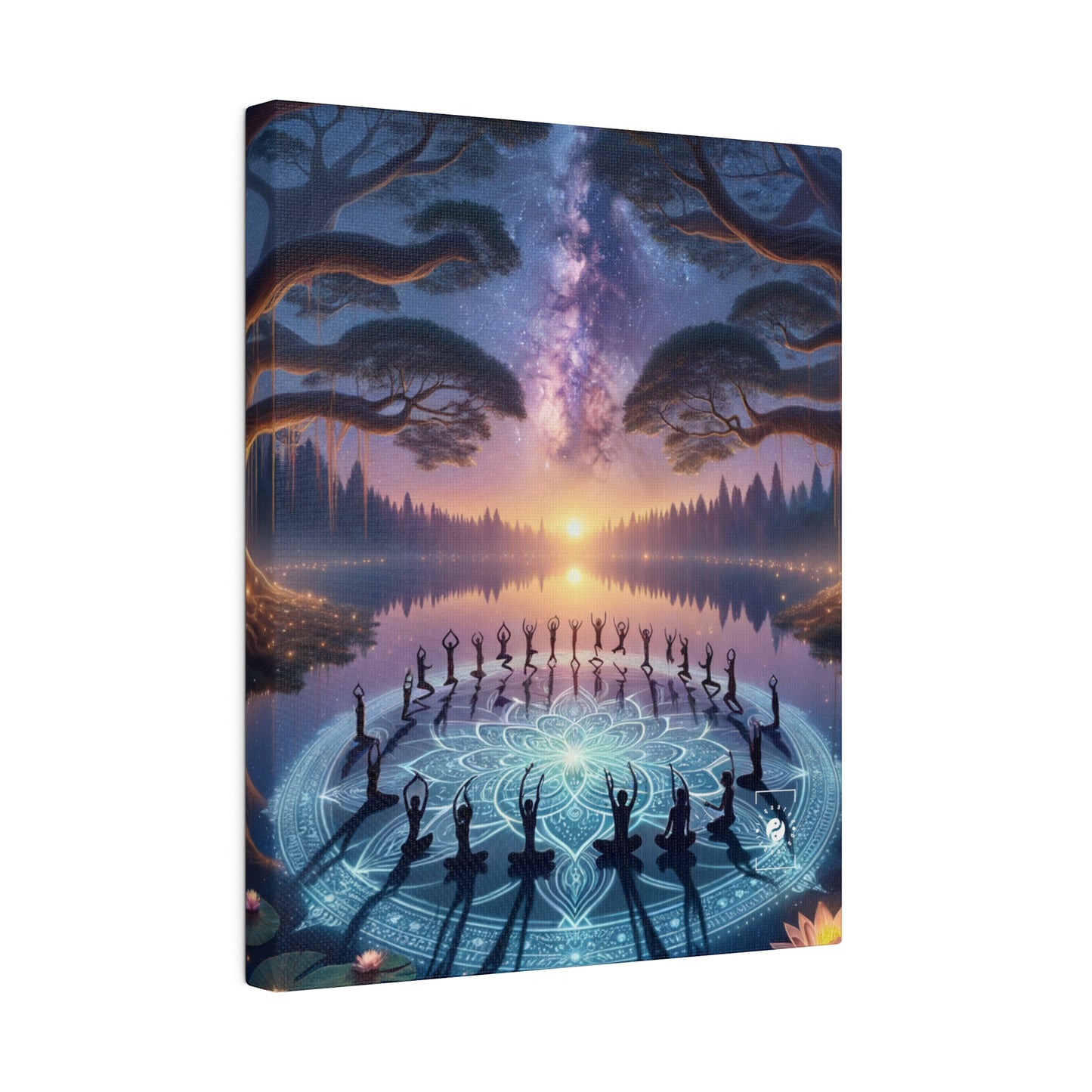 "Celestial Serenity: Mandala's Reflection" - Art Print Canvas