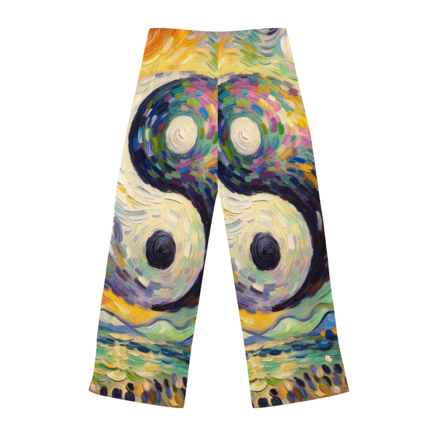 "Spectral Duality: An Impressionist Balance" - Women lounge pants