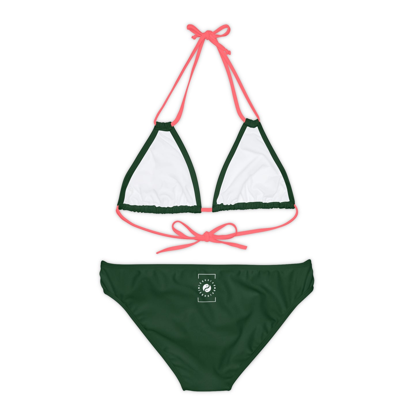 #153B1C Vert Forêt - Ensemble bikini à lacets