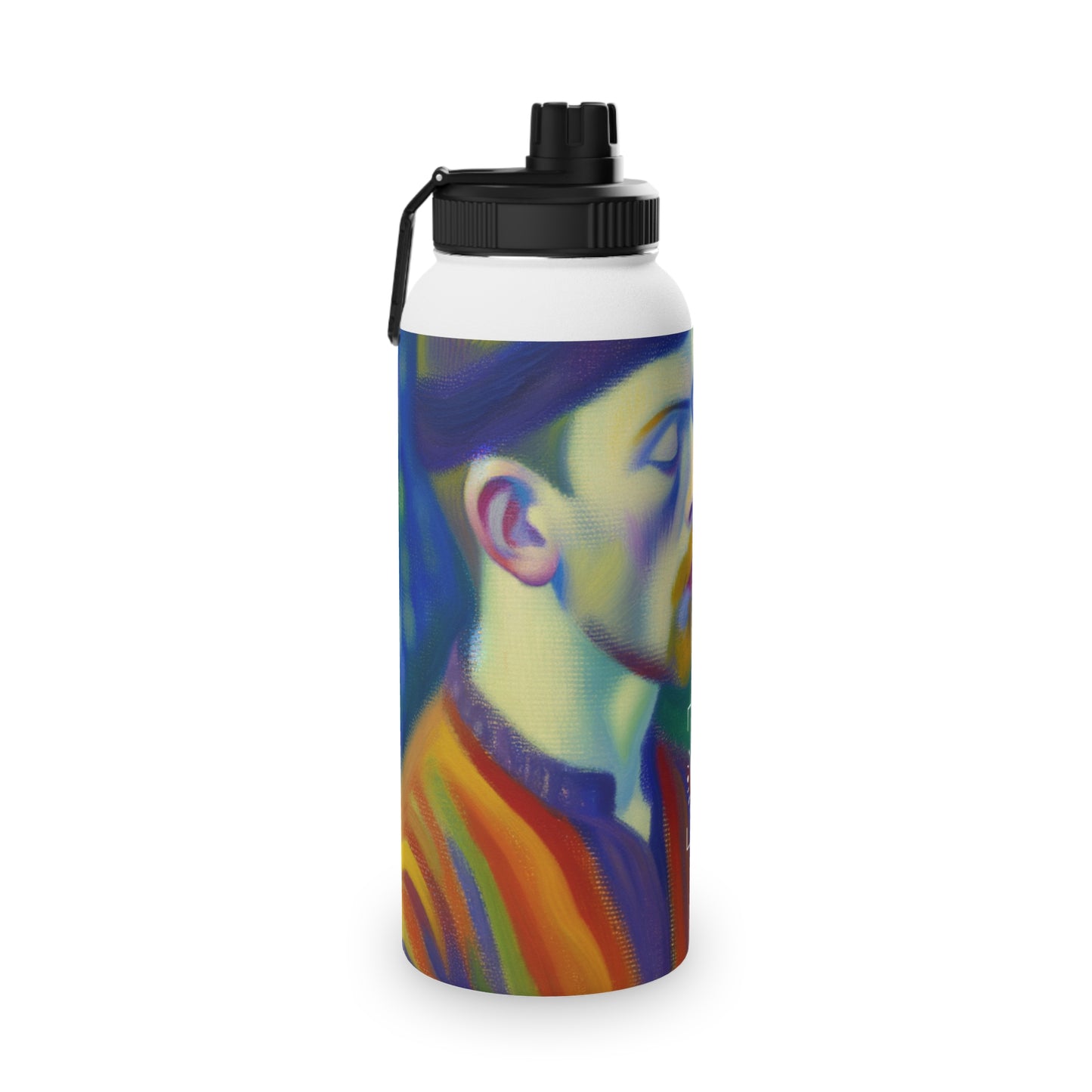 "Serene Resilience: A Frida's Solitude in hues" - Sports Water Bottle