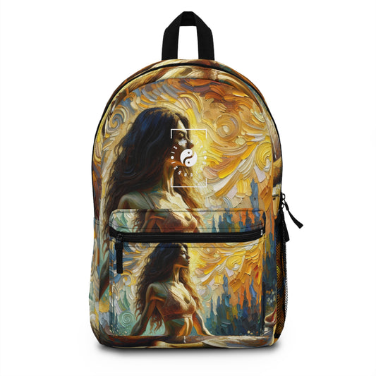 "Golden Warrior: A Tranquil Harmony" - Backpack