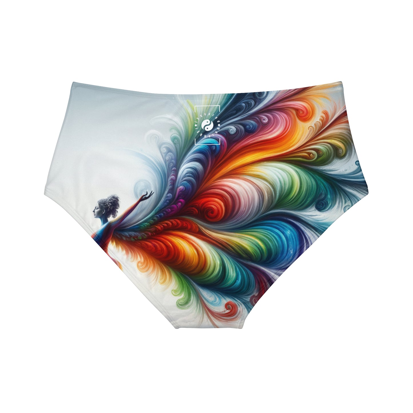 "Yogini's Rainbow Flight" - High Waisted Bikini Bottom