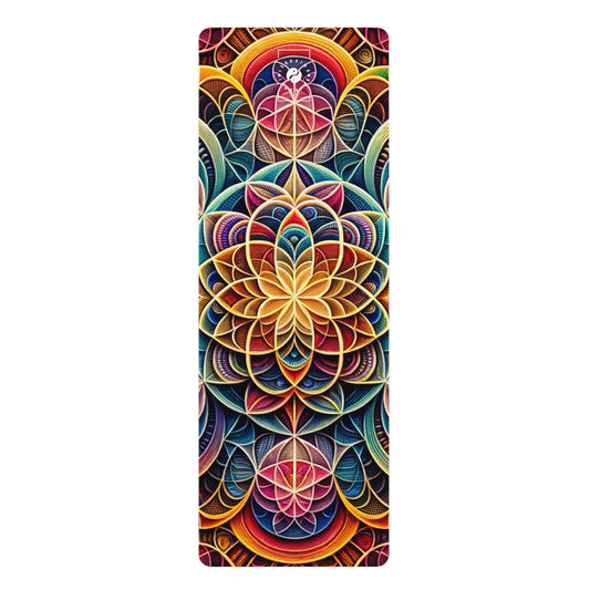 "Symétrie sacrée : rayonnement infini de l'amour" - Tapis de yoga