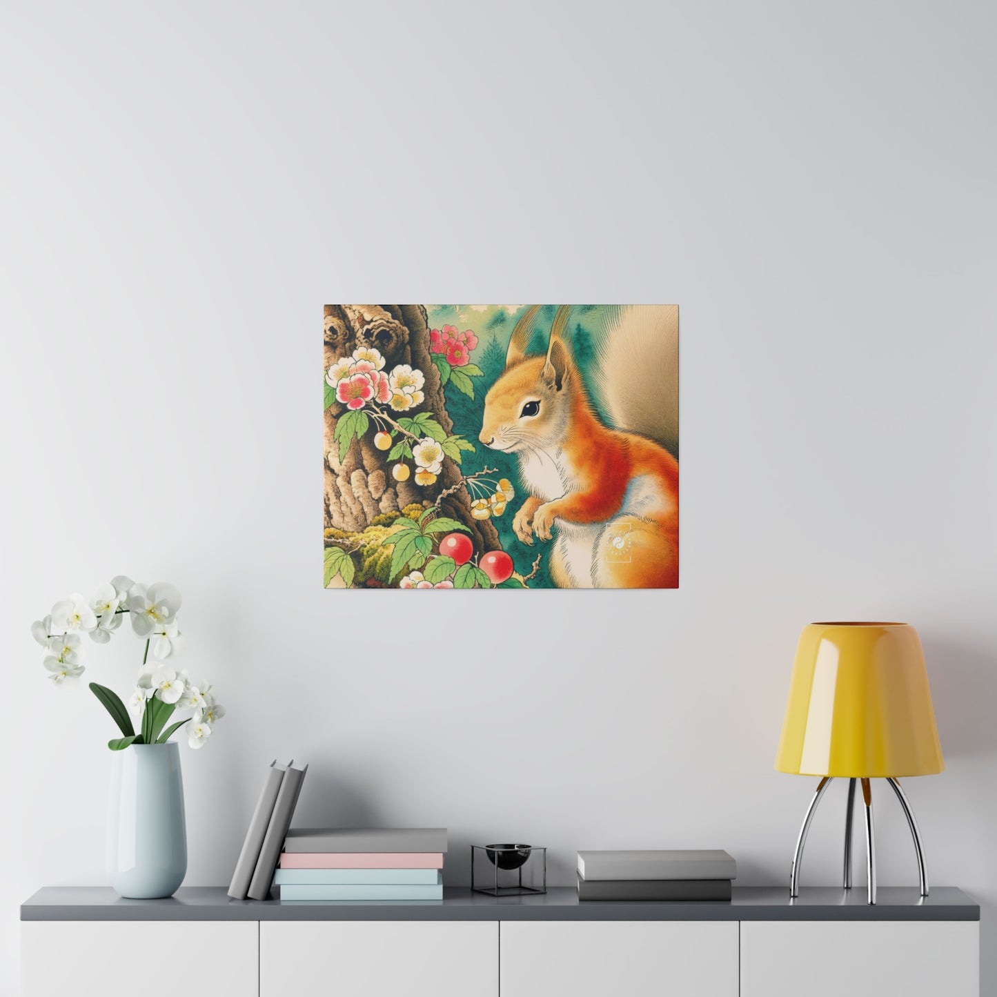 Squirrel's Serenity  - Art Print Canvas