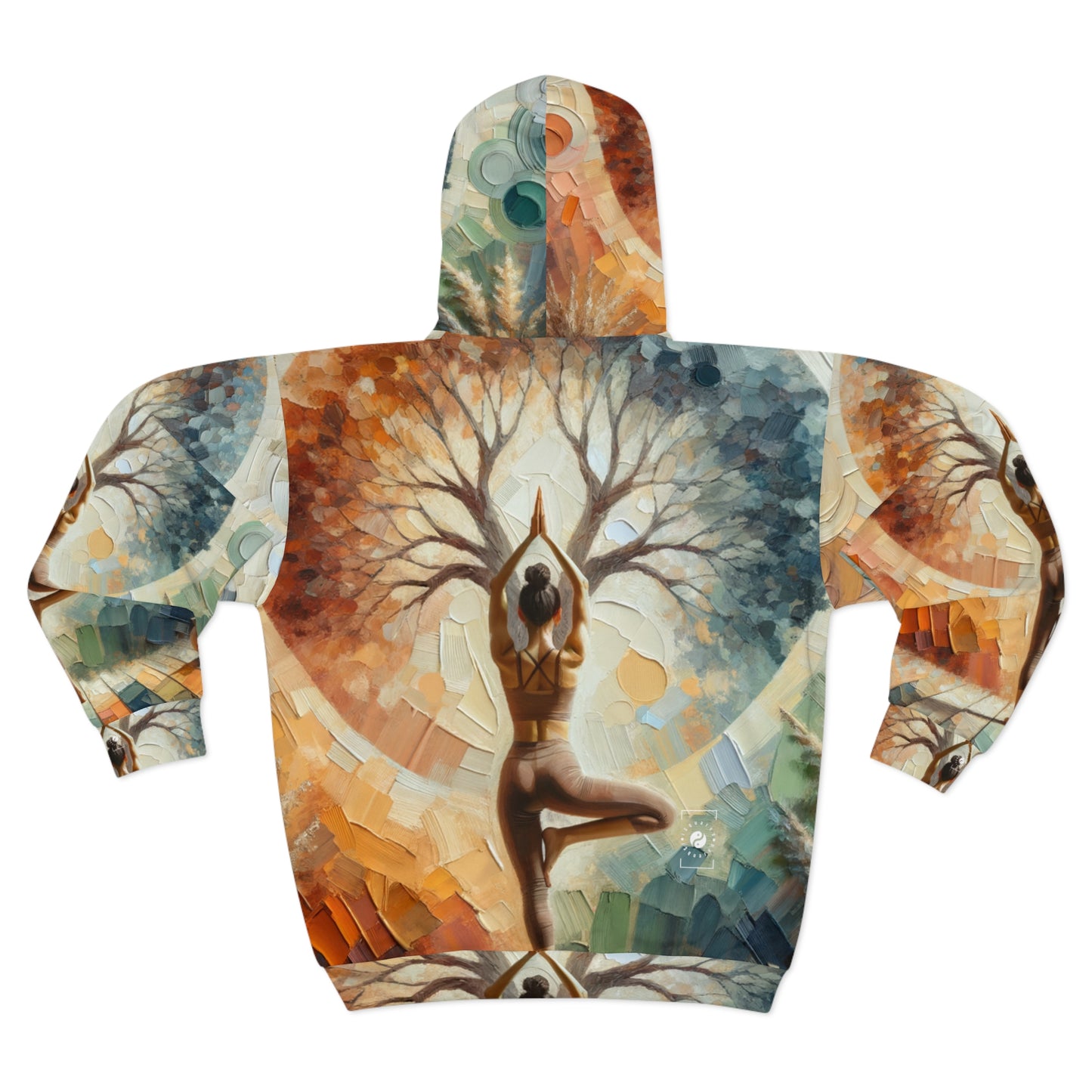 "Stability in Surrender: Vrikshasana in Harmony with Earth" - Zip Hoodie