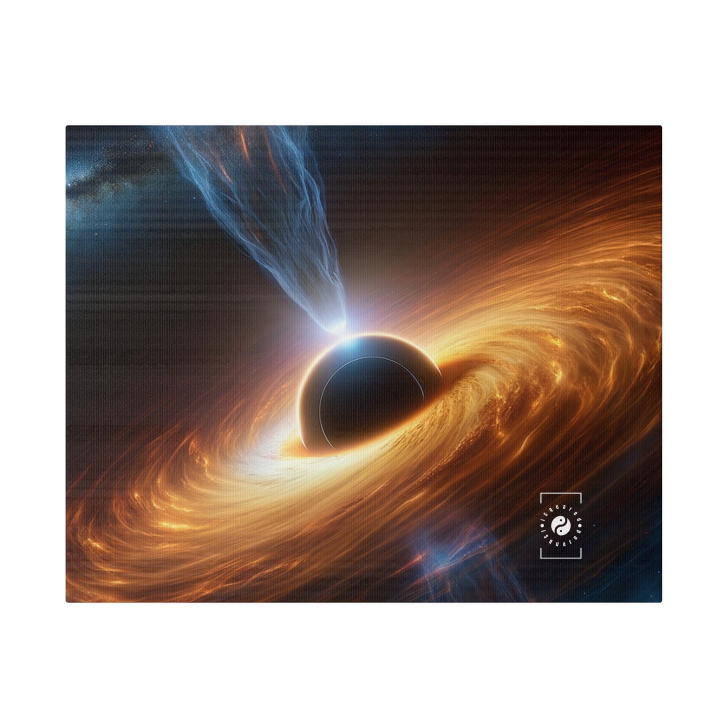 "Discs of Illumination: Black Hole Reverie" - Art Print Canvas