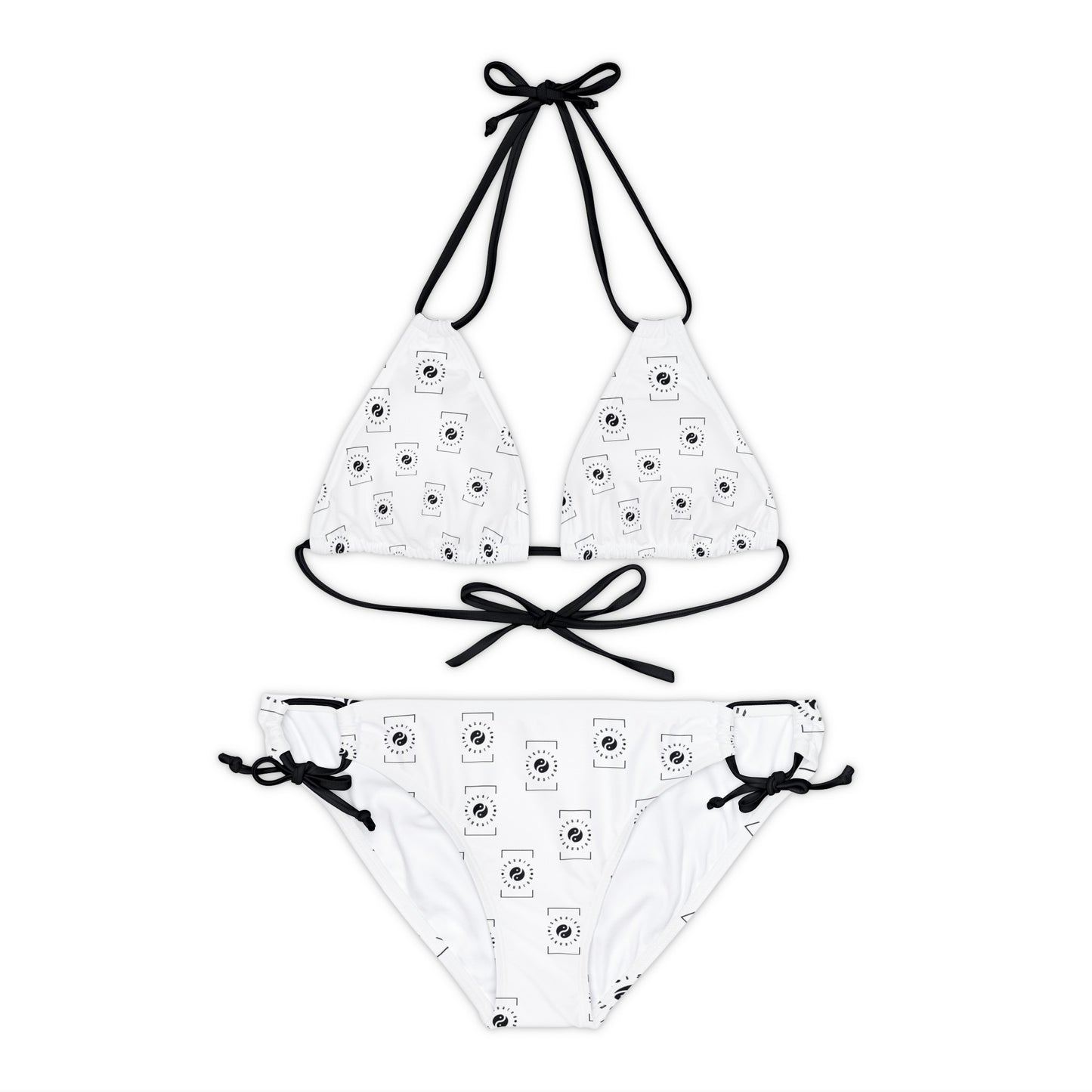 white iSquared Yoga - Lace-up Bikini Set