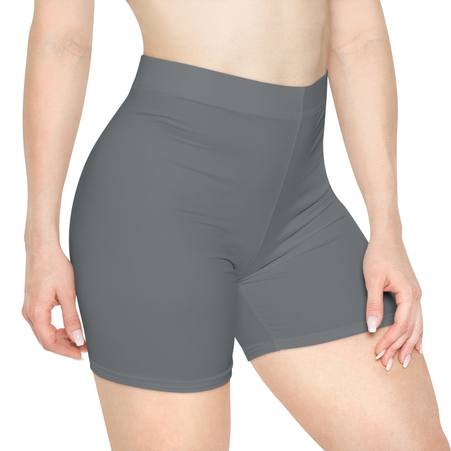 #777B7E Gris acier - Short de yoga chaud