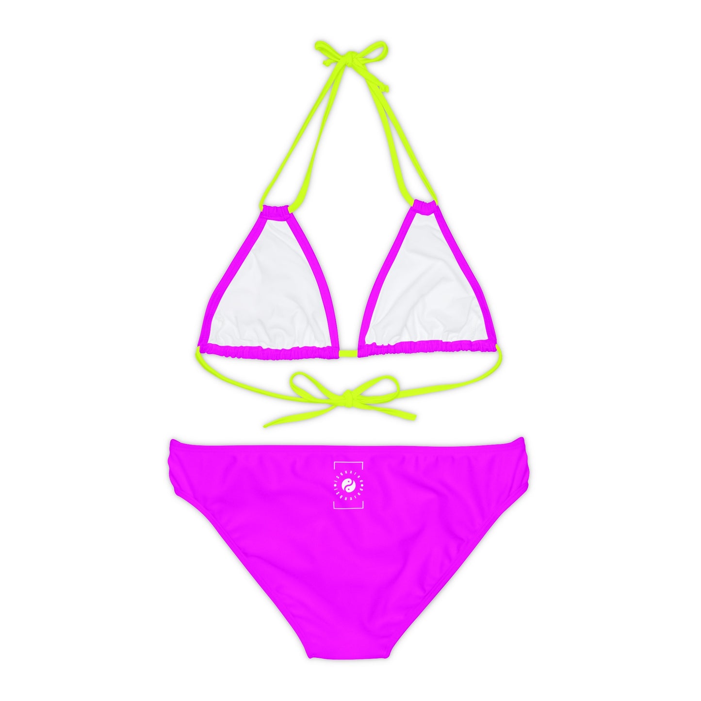 #f000ff Neon Purple - Lace-up Bikini Set