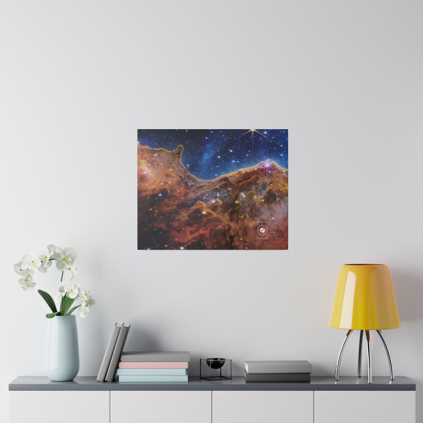 “Cosmic Cliffs” in the Carina Nebula (NIRCam Image) - JWST Collection - Art Print Canvas