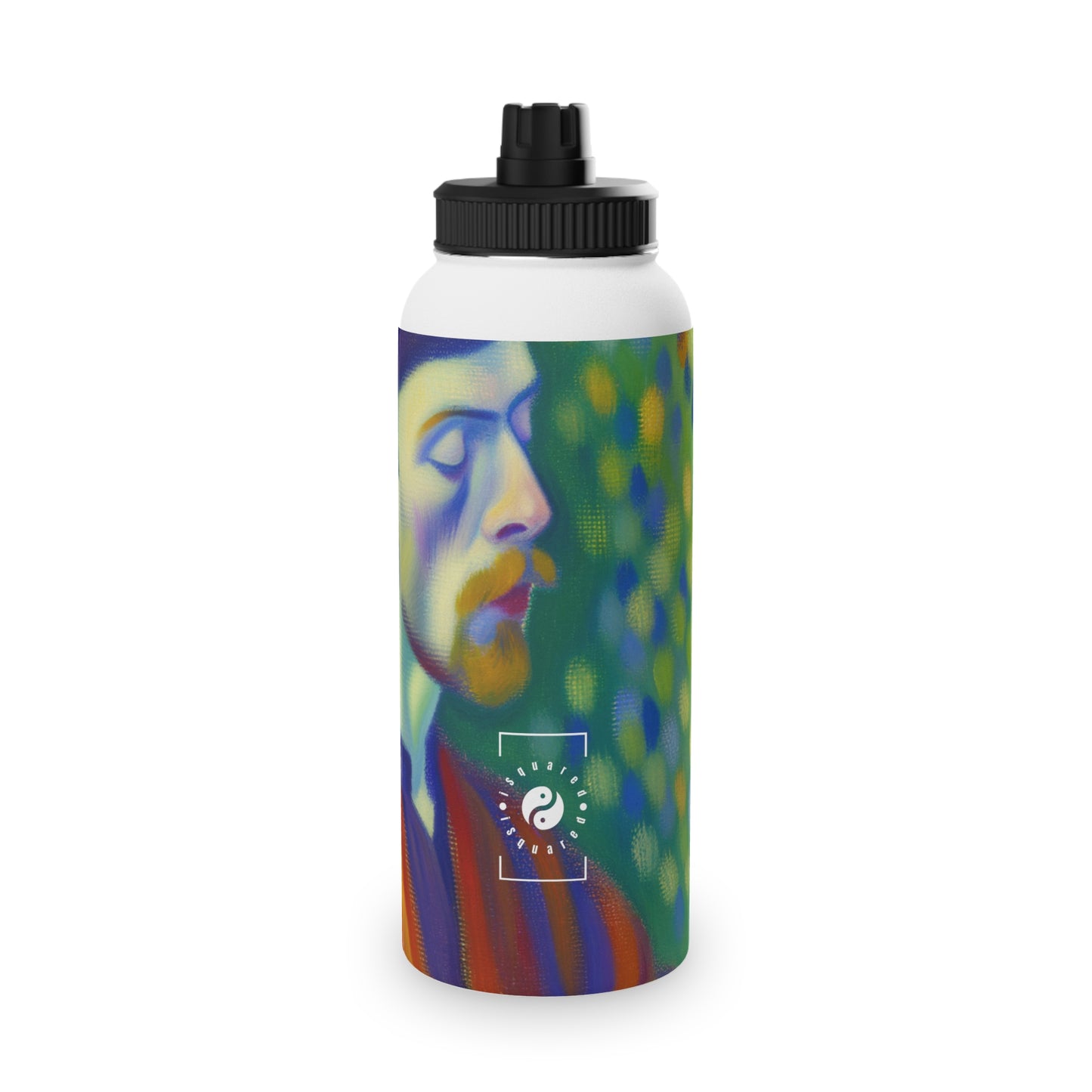 "Serene Resilience: A Frida's Solitude in hues" - Sports Water Bottle