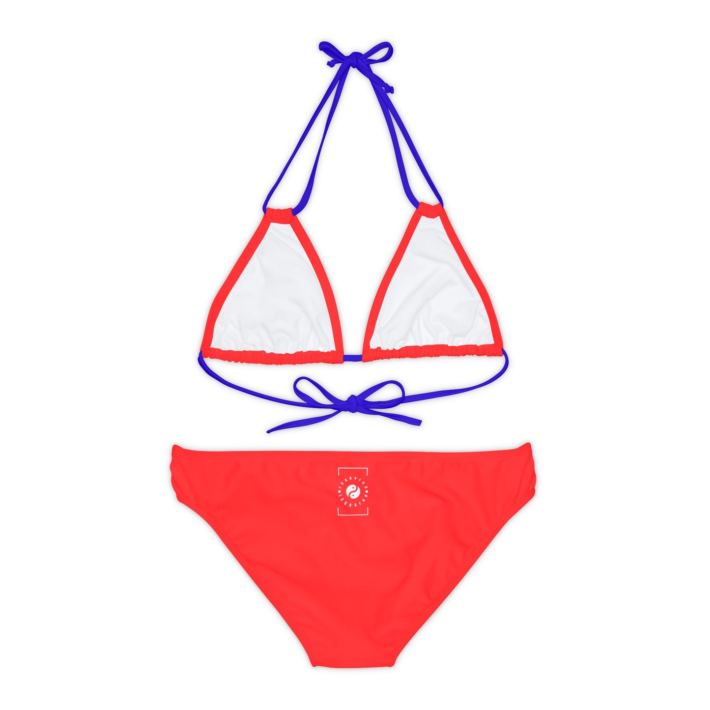 Rouge vif FF3131 - Ensemble bikini à lacets