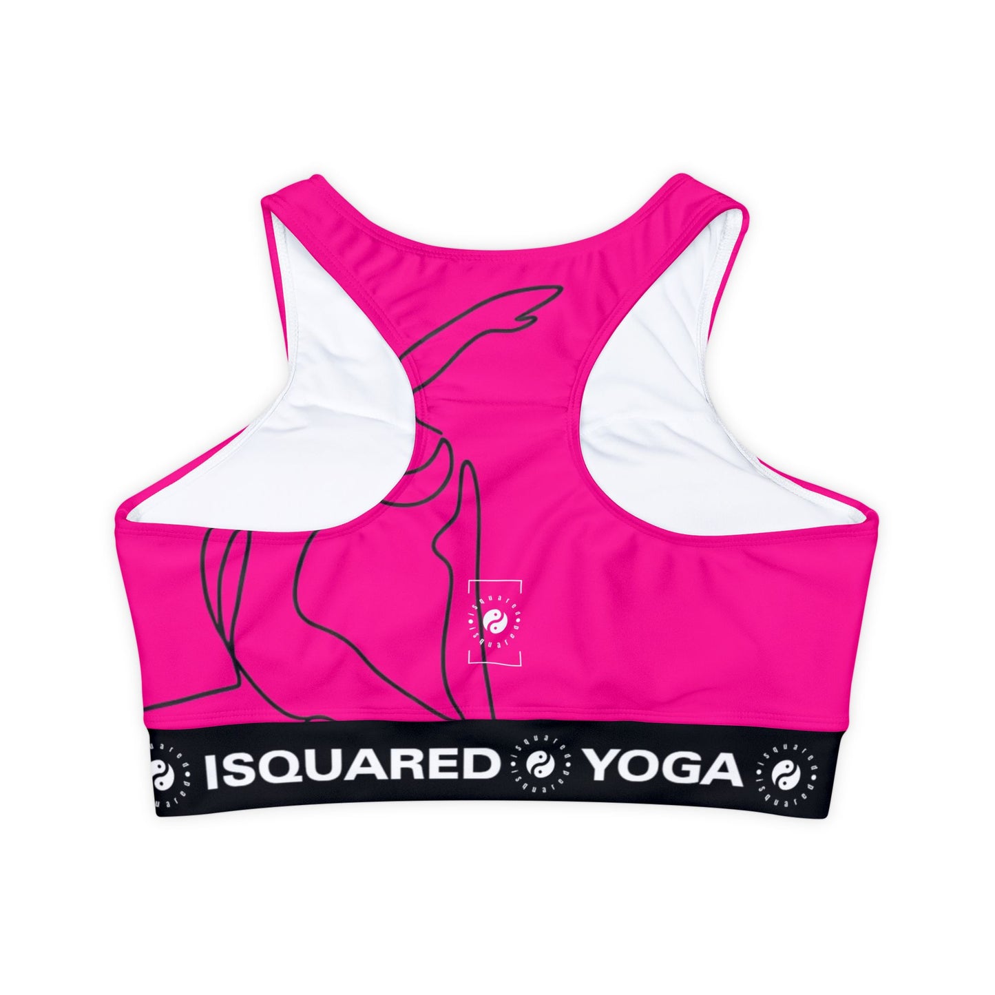 Line Art Pigeon Pose - Lined & Padded Sports Bra