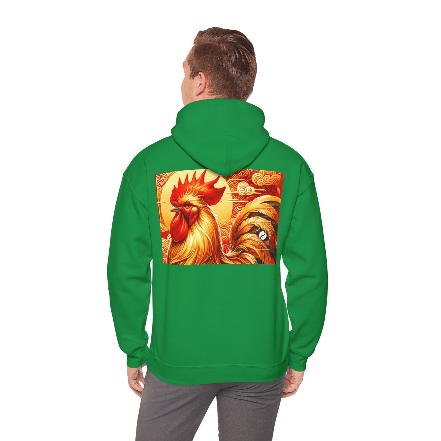 "Crimson Dawn: The Golden Rooster's Rebirth" - Hoodie