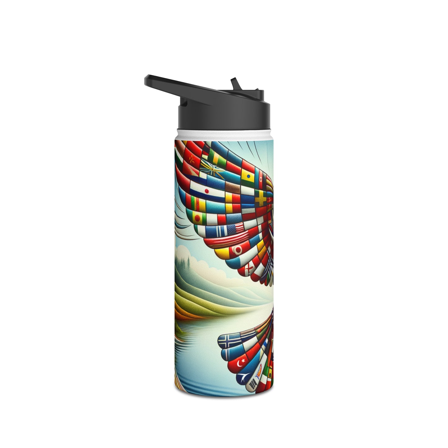 "Global Tapestry of Tranquility" - Water Bottle