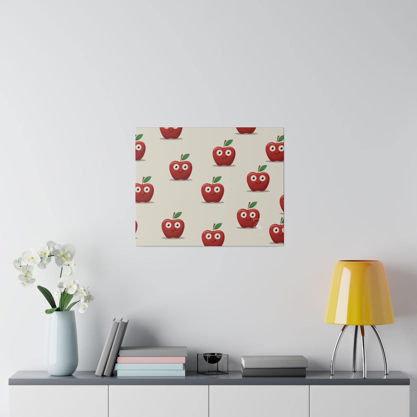 #E9E7DA Ivory + Apple - Art Print Canvas