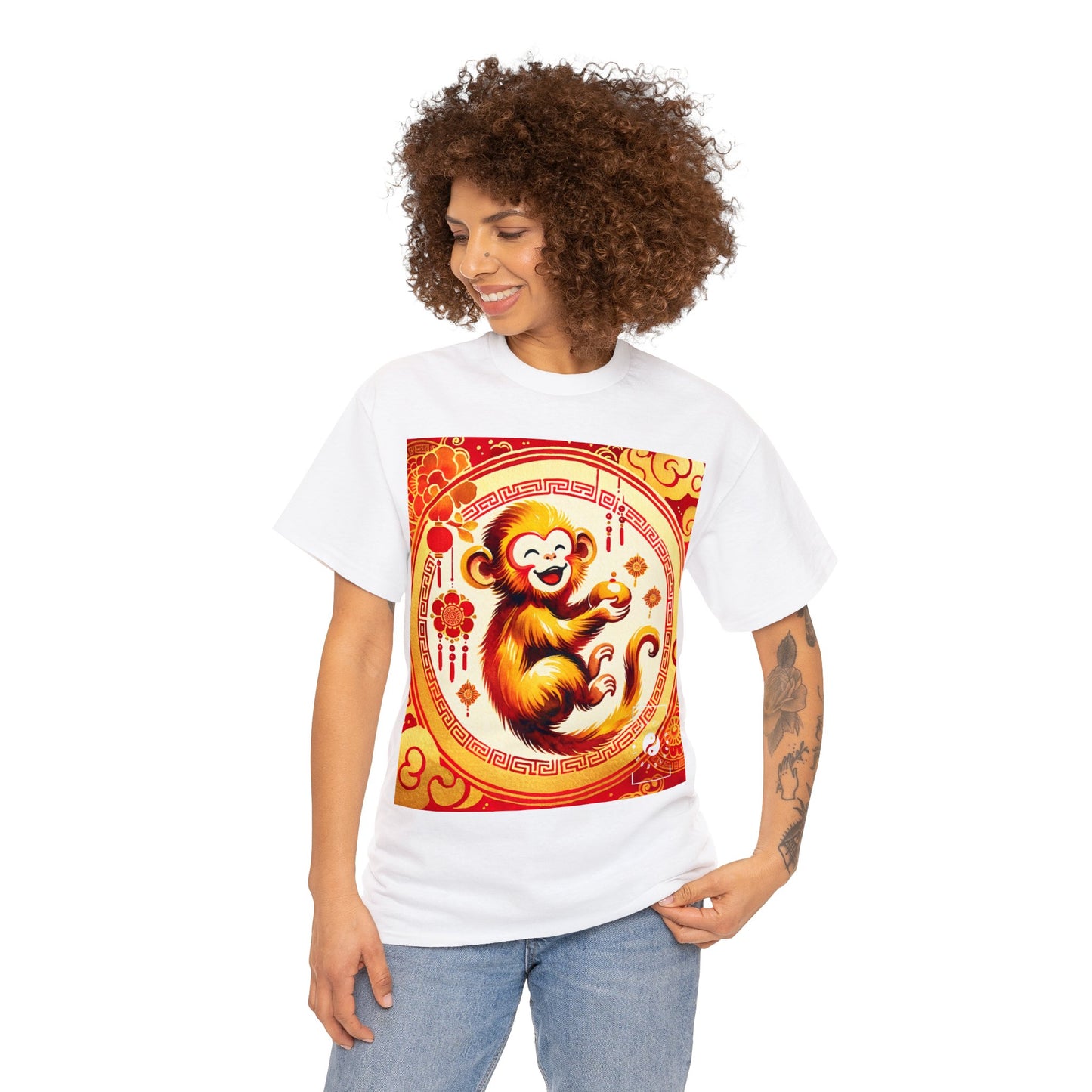 "Golden Simian Serenity in Scarlet Radiance" - Heavy T