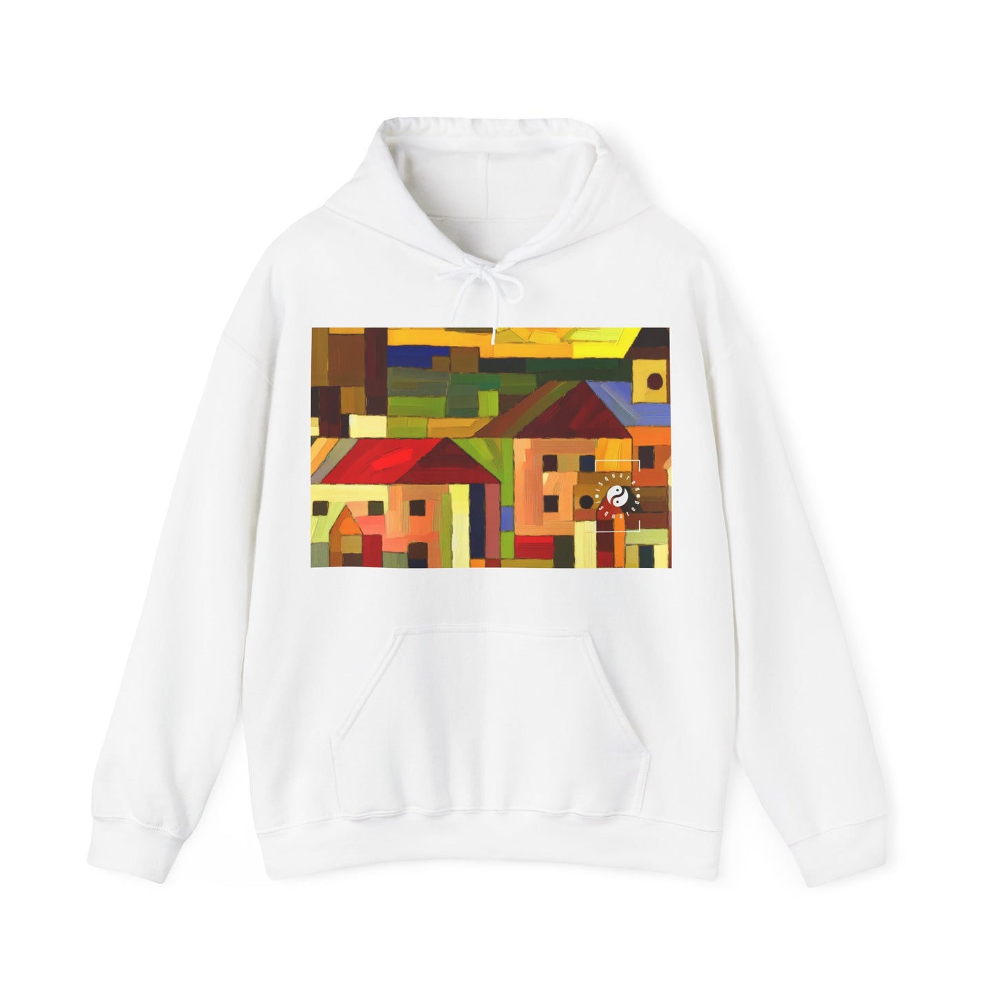 "Earthen Adobes in Hues of Hundertwasser" - Hoodie