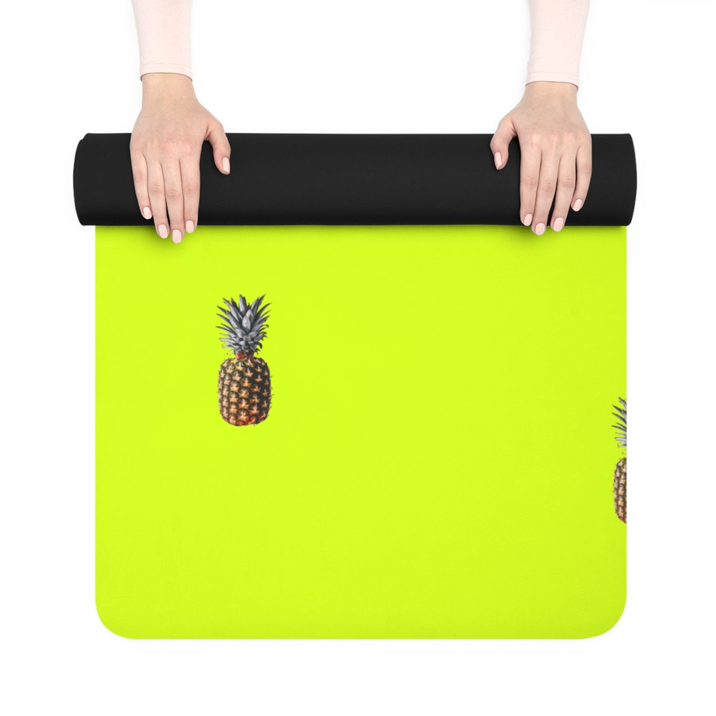 #D7FF11 Sharp Yellow + Pineapple - Yoga Mat