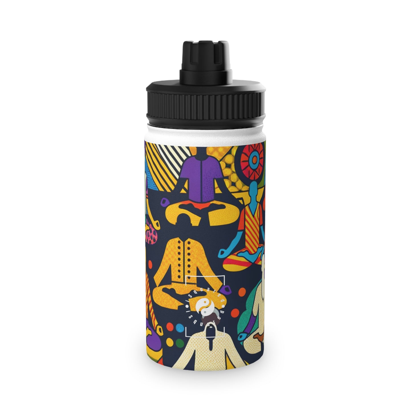 "Vibrant Sadana: Unleashing the Prana in Nouveau Réalité" - Sports Water Bottle