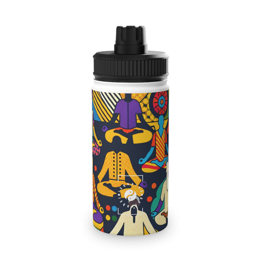 "Vibrant Sadana: Unleashing the Prana in Nouveau Réalité" - Sports Water Bottle