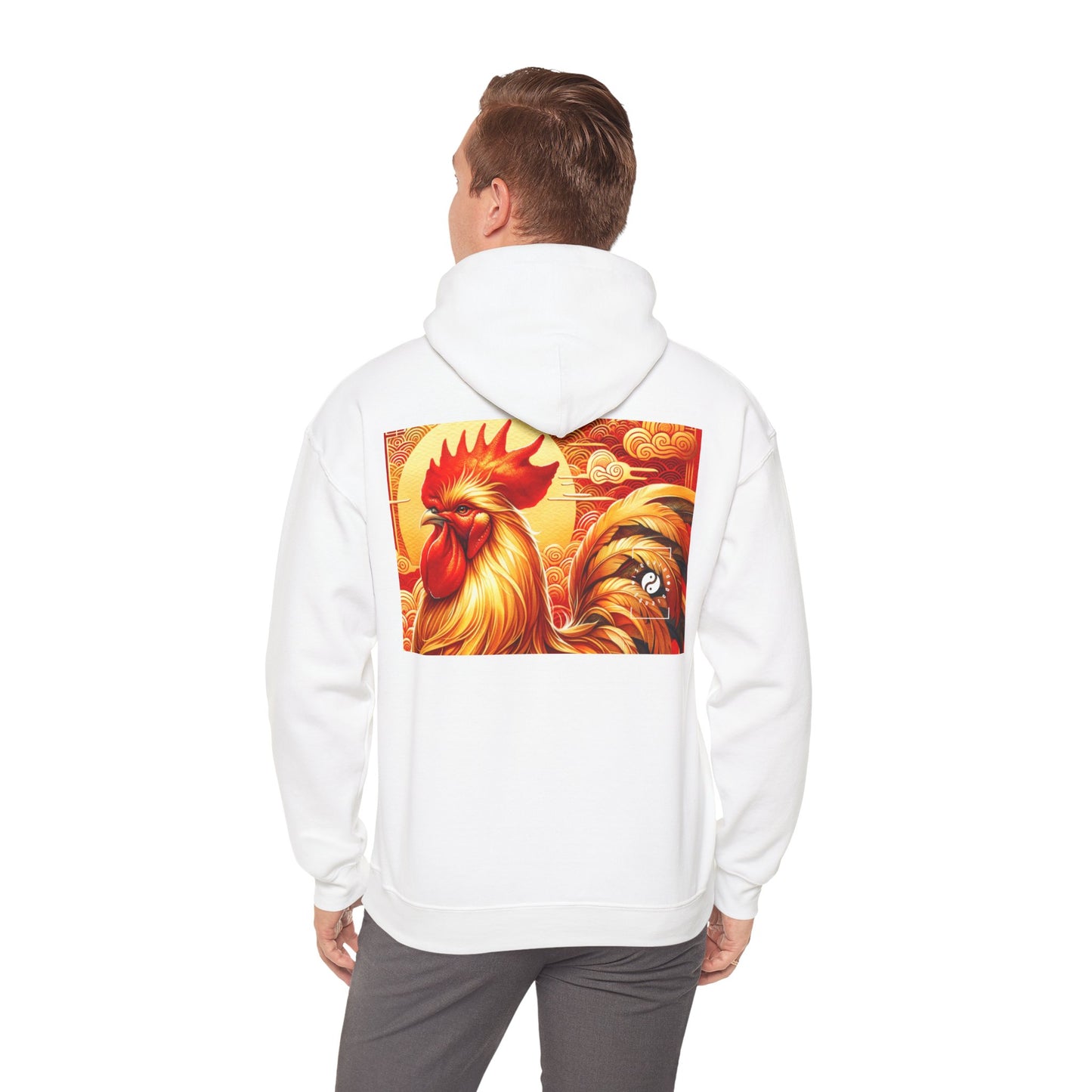 "Crimson Dawn: The Golden Rooster's Rebirth" - Hoodie