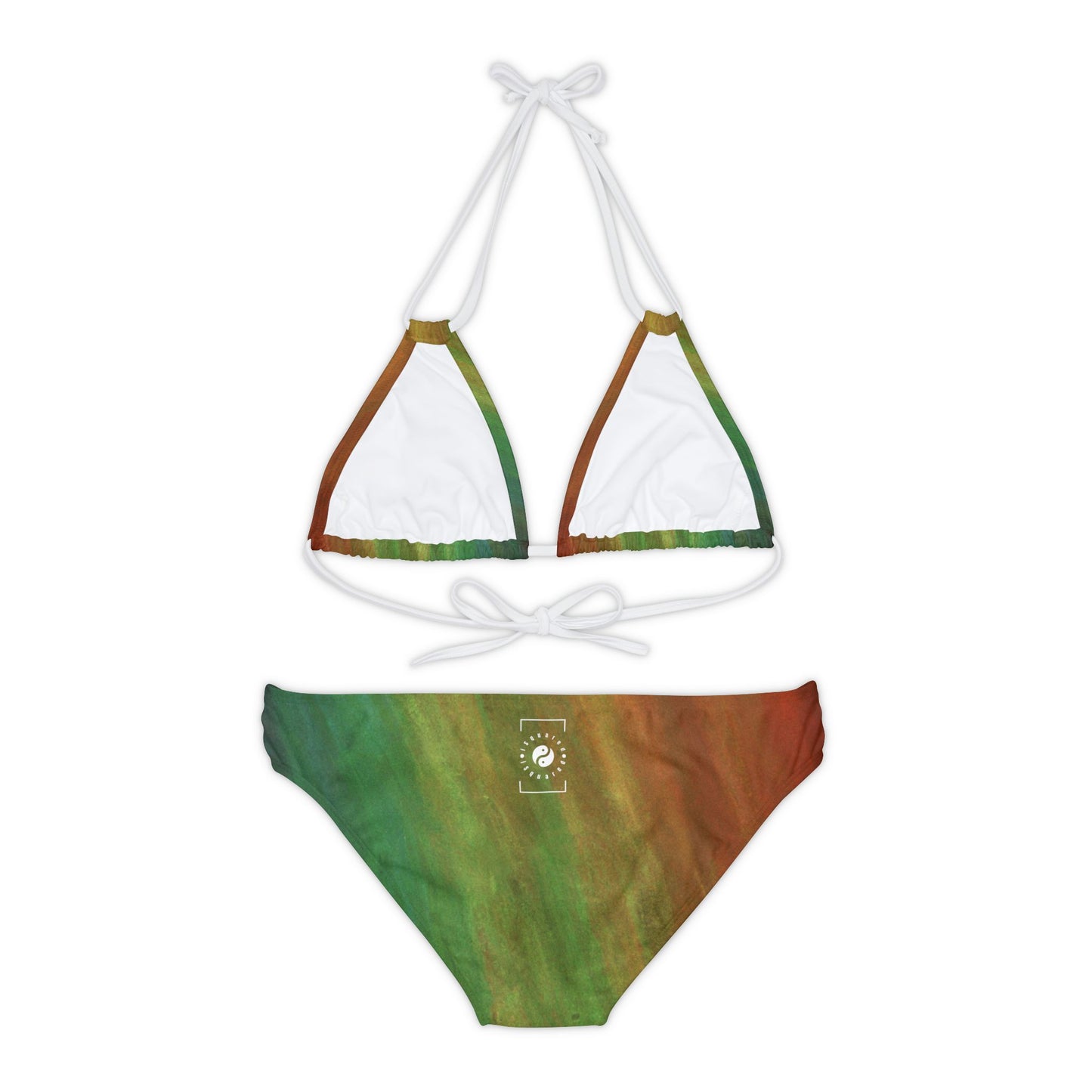 Subtle Rainbow Mood - Lace-up Bikini Set