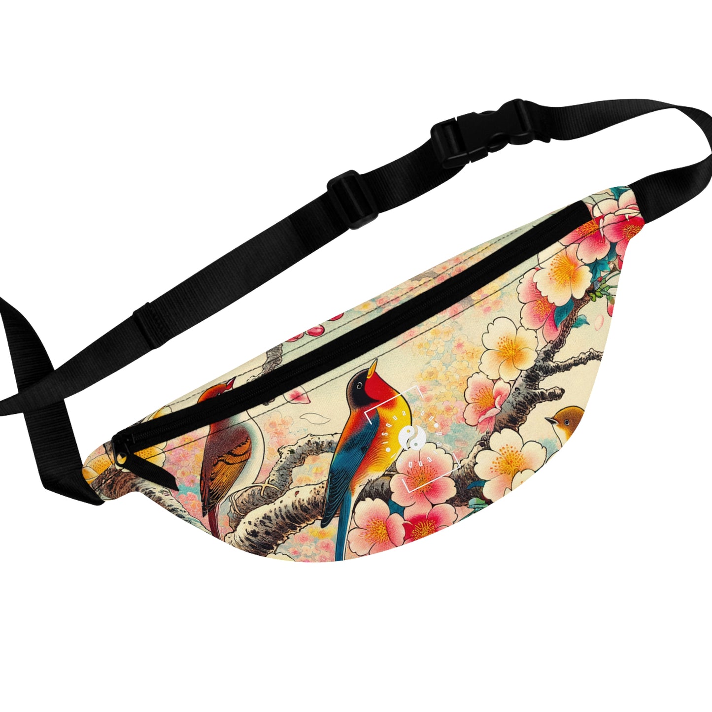 « Murmures verdoyantes : Sakura Chirping » - Sac banane 