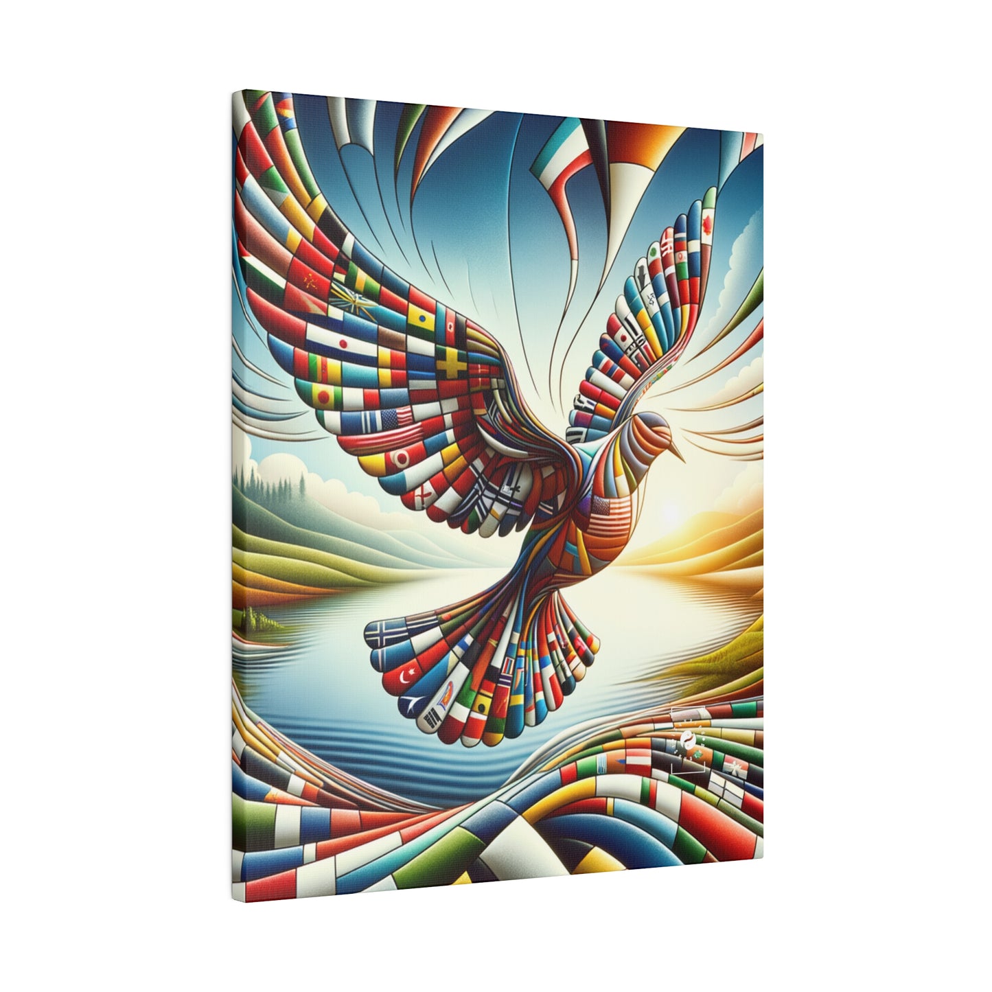 "Global Tapestry of Tranquility" - Art Print Canvas