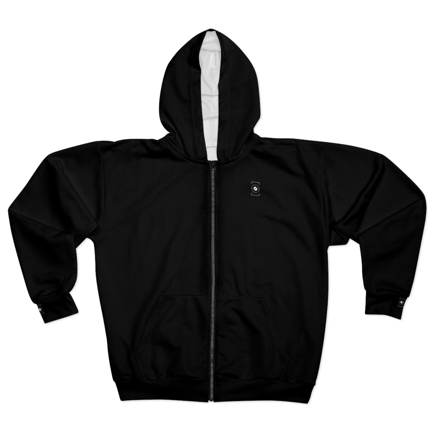 Noir pur - Sweat à capuche zippé