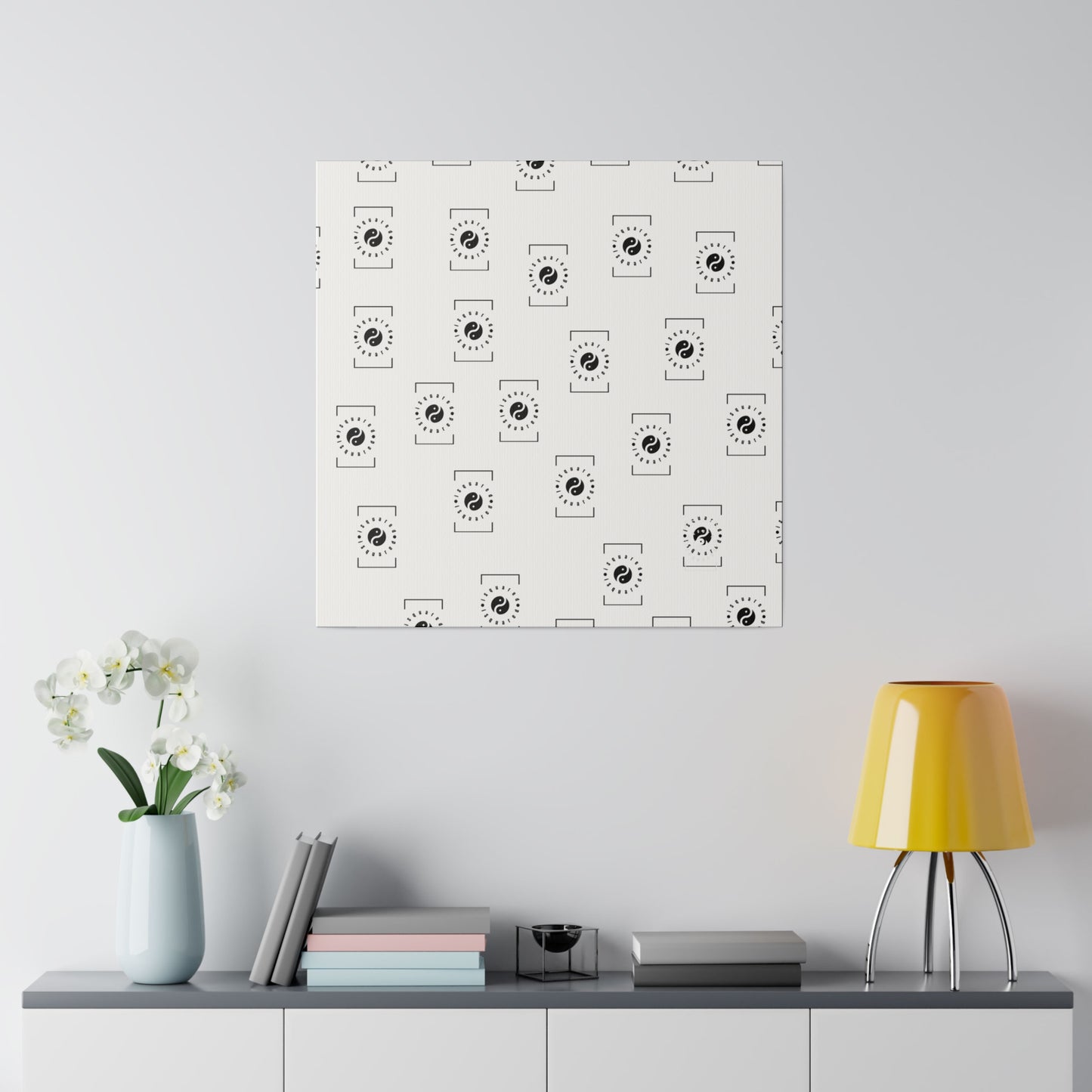 white iSquared Yoga - Art Print Canvas